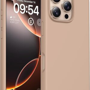 Silicone Case, Shockproof, Non-Slip, Anti-Fingerprint, Scratch-Resistant Mobile Phone Case, Desert Sand